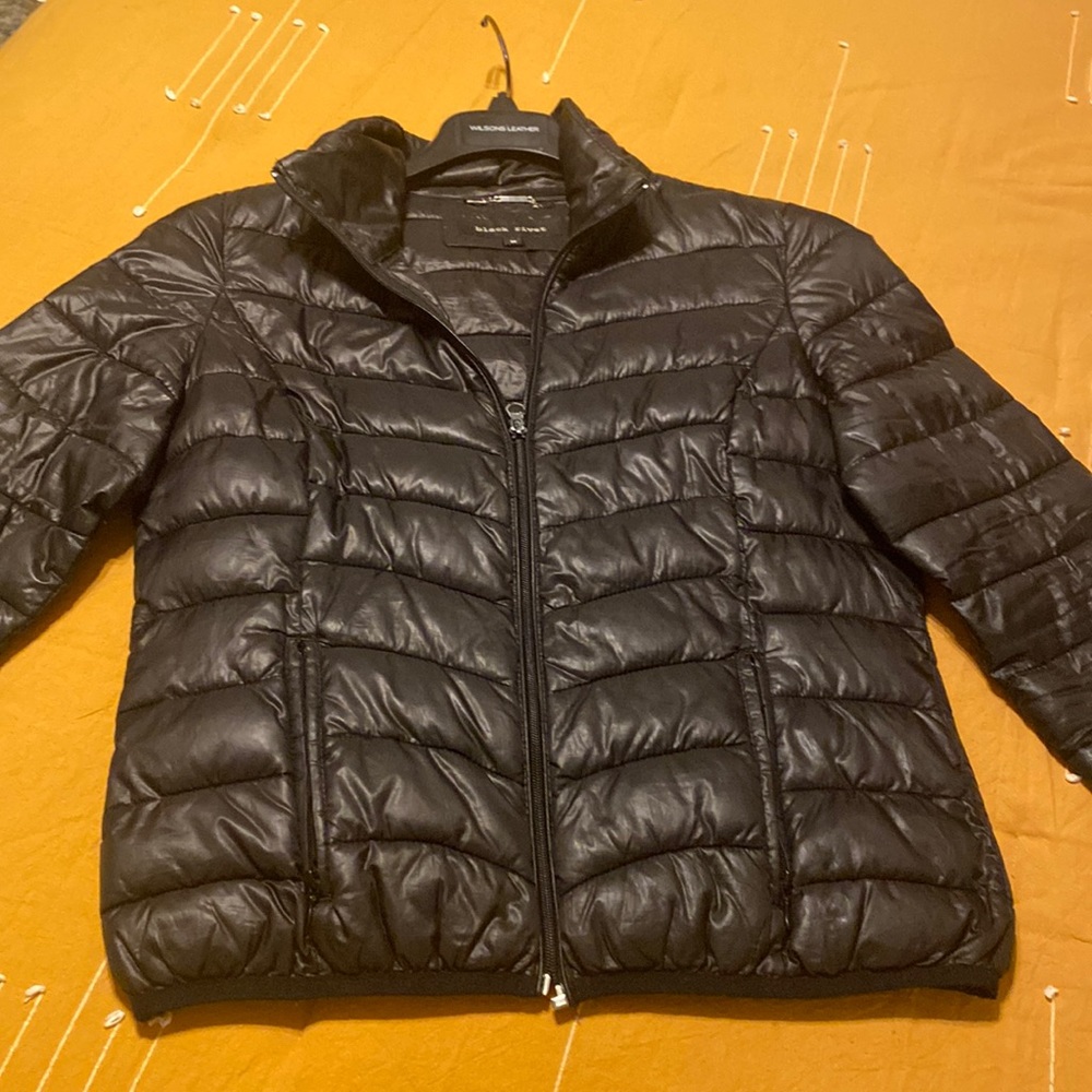 Black shirt black rivet down jacket size medium